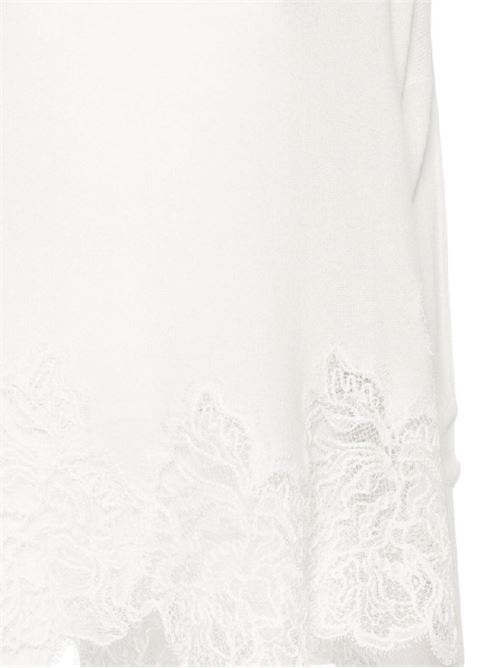 Ivory white knitted top Ermanno Scervino | D455M314APPYU11001